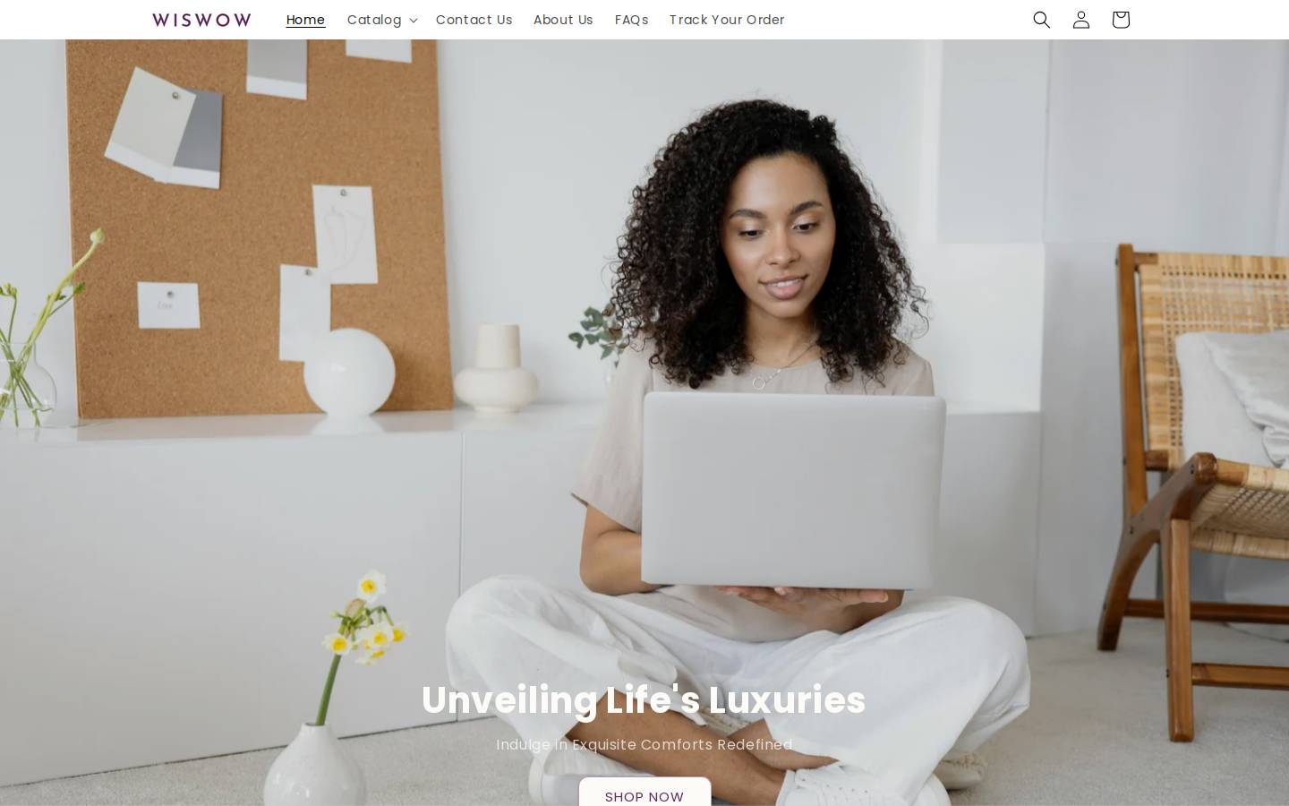 Wiswow homepage screenshot