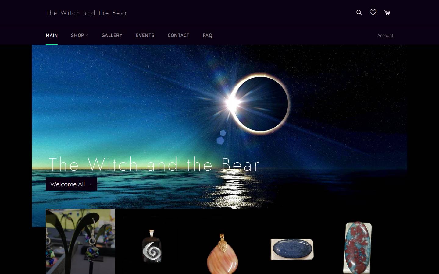 witchbear.com homepage screenshot