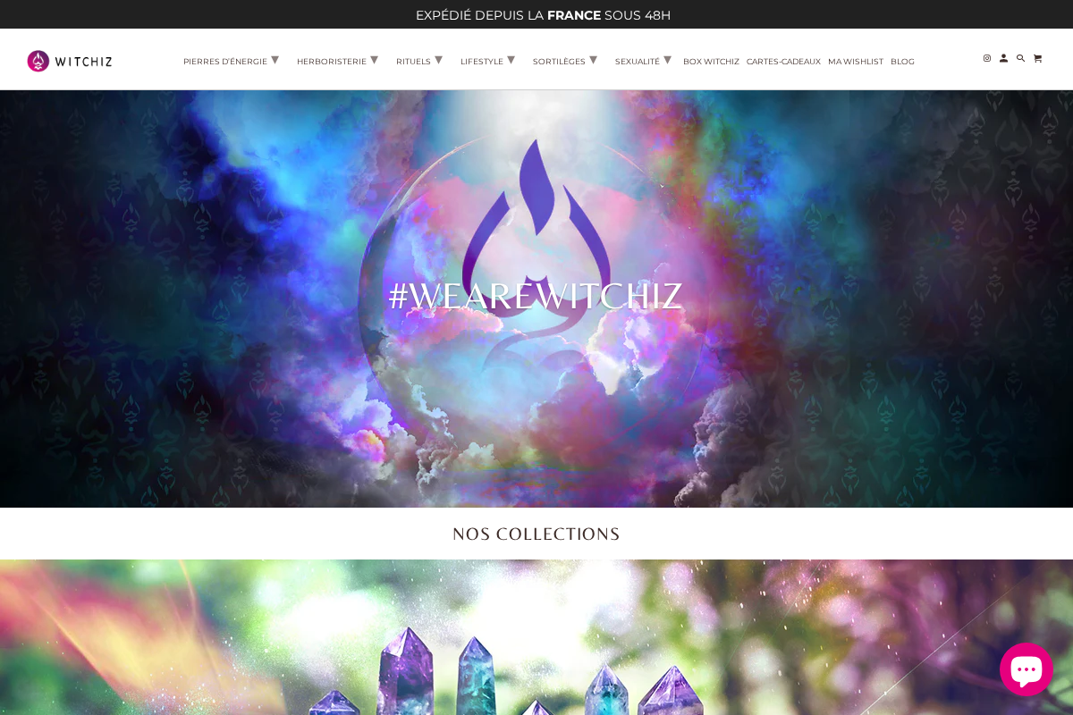 Witchiz homepage screenshot