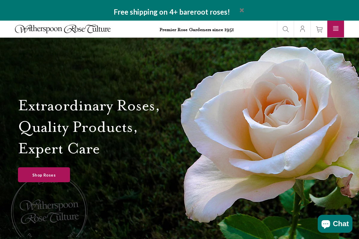 Witherspoon Rose Culture homepage screenshot