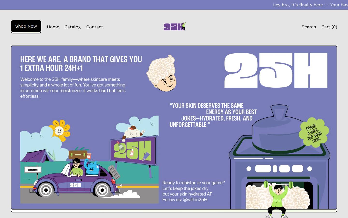 within25h.com homepage screenshot