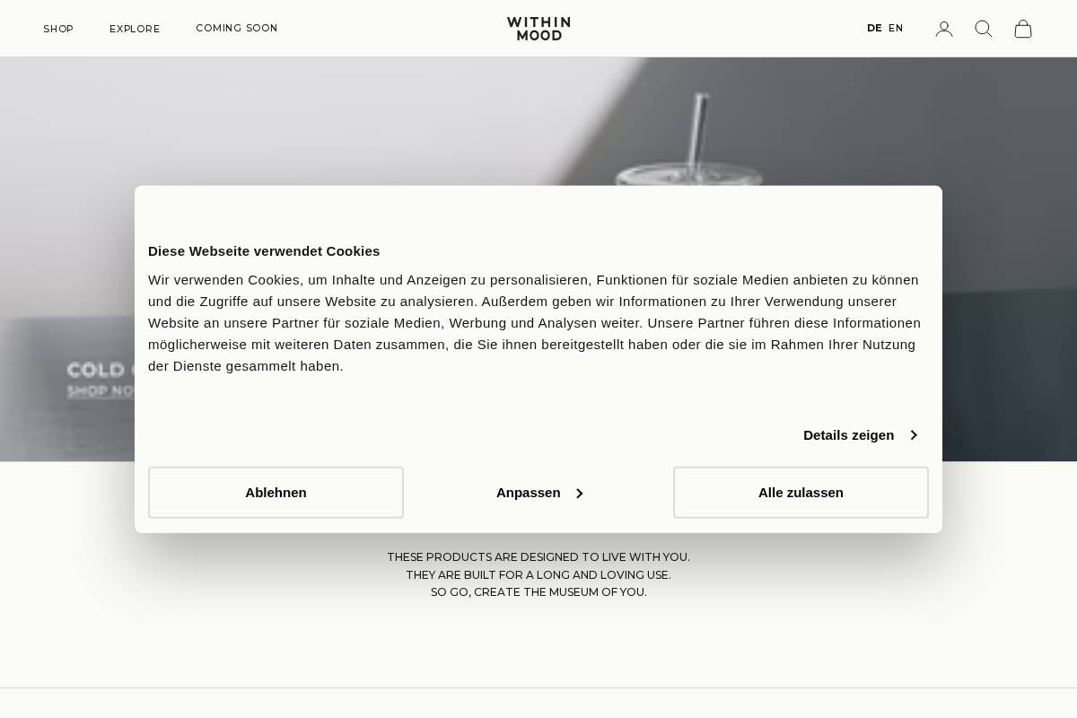 Within Mood homepage screenshot