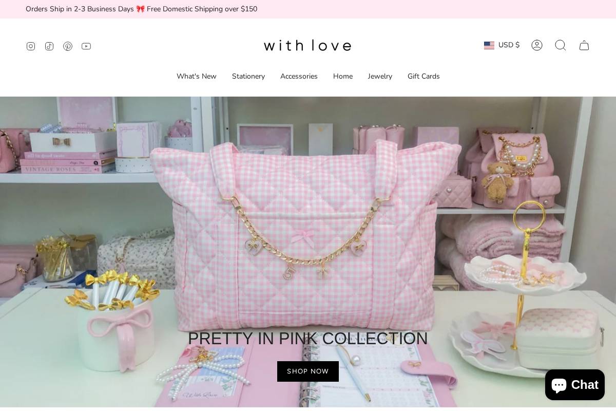 withlove-shop.com homepage screenshot