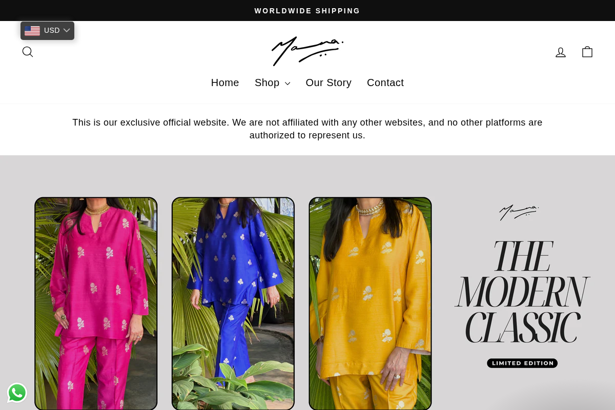 Mana Label homepage screenshot