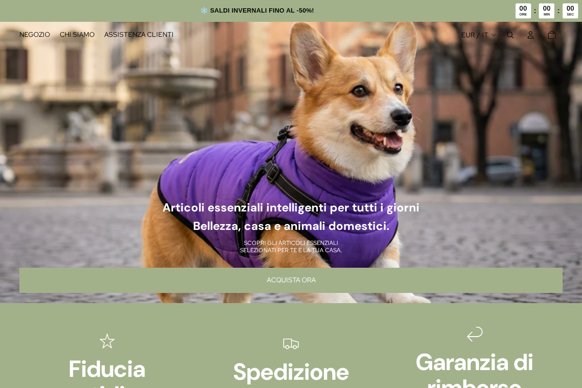 EMPORIO ANIMALE homepage screenshot