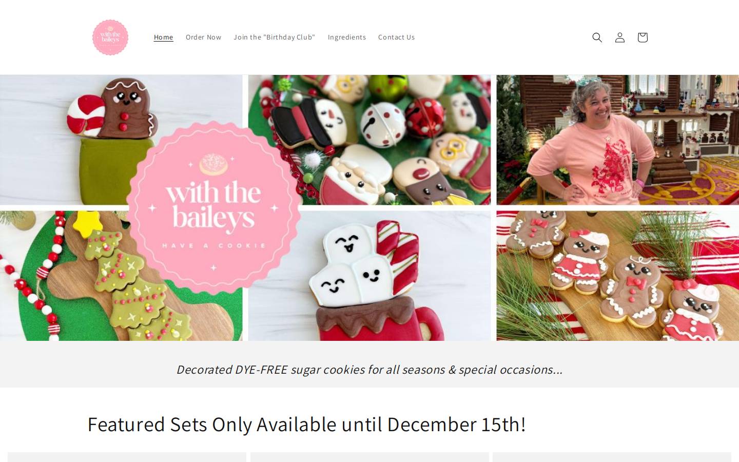 withthebaileys.com homepage screenshot