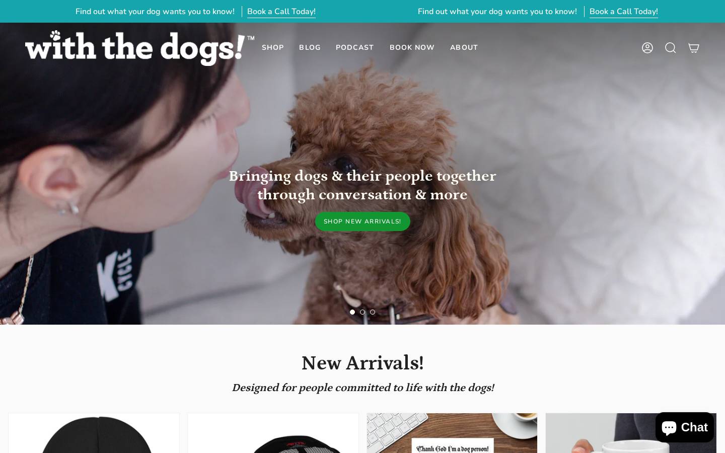 withthedogs.com homepage screenshot