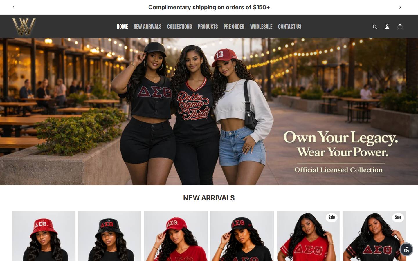 withwinswear.com homepage screenshot