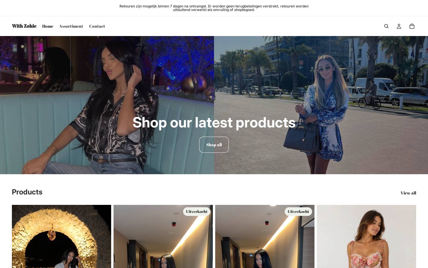 withzohie.com homepage screenshot