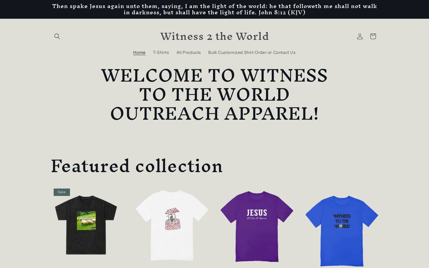 witness2theworld.com homepage screenshot