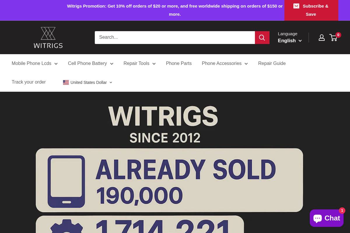Witrigs.com homepage screenshot
