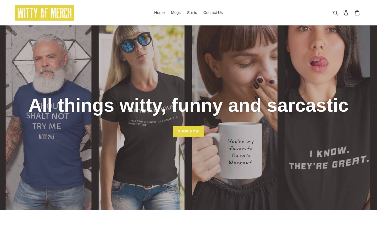 wittyafmerch.com homepage screenshot