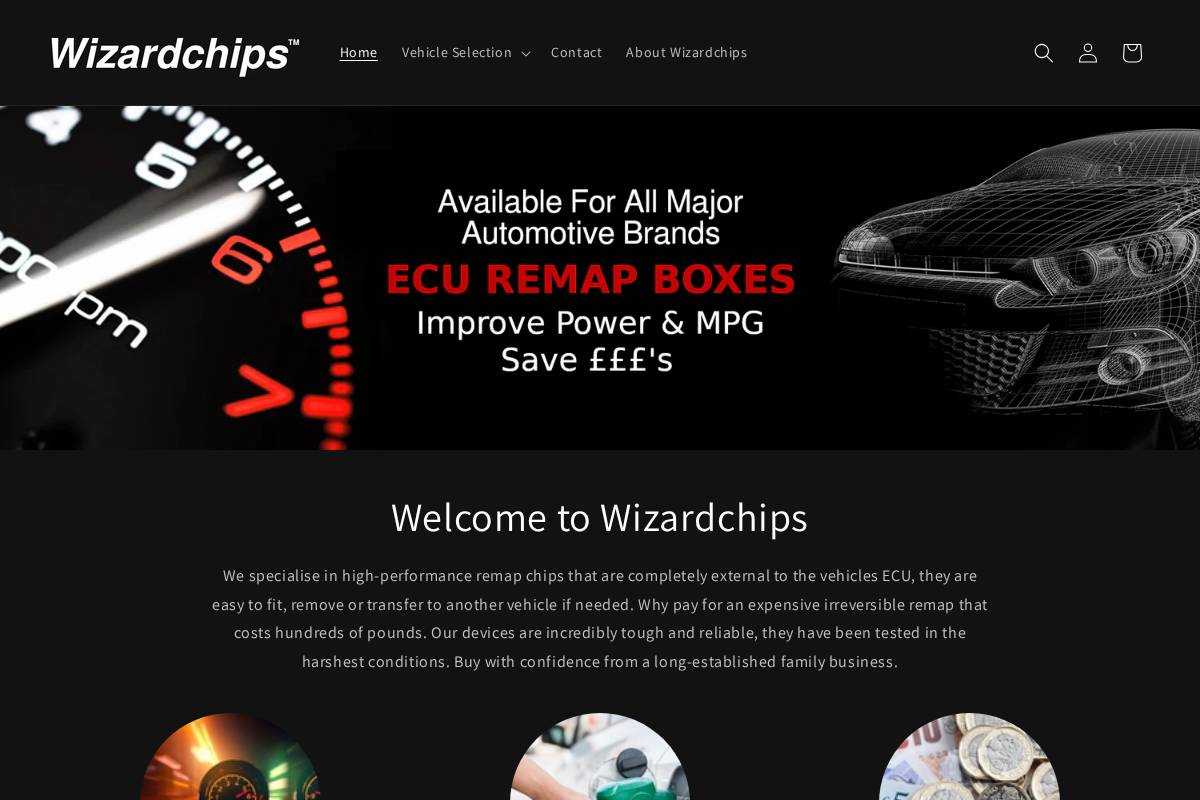 Wizardchips homepage screenshot