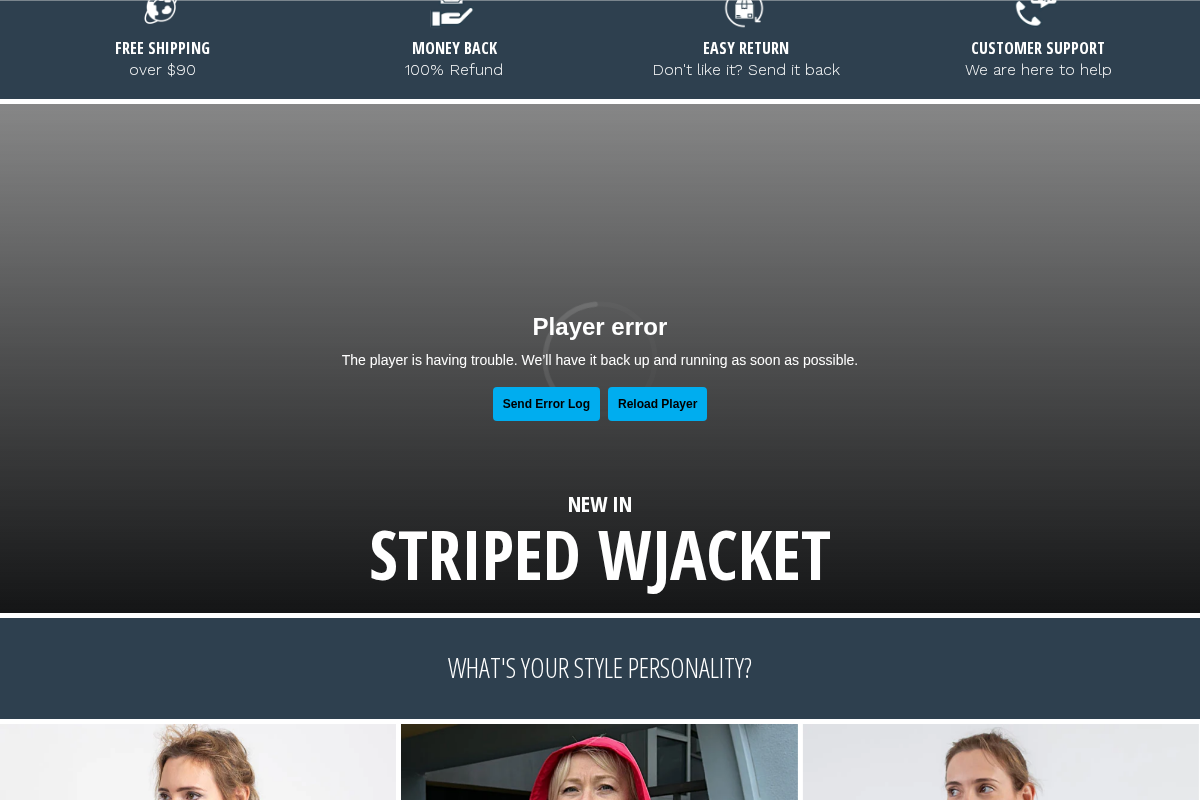 Wjacket homepage screenshot