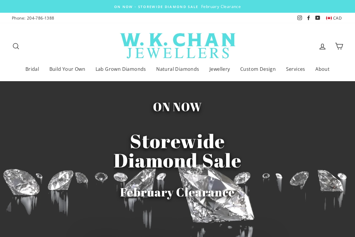 W.K. Chan Jewellers homepage screenshot