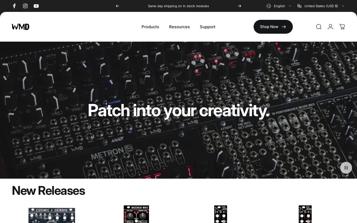 wmdevices.com homepage screenshot