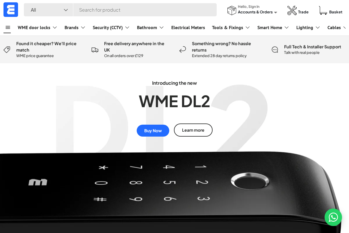 West Midland Electrics homepage screenshot