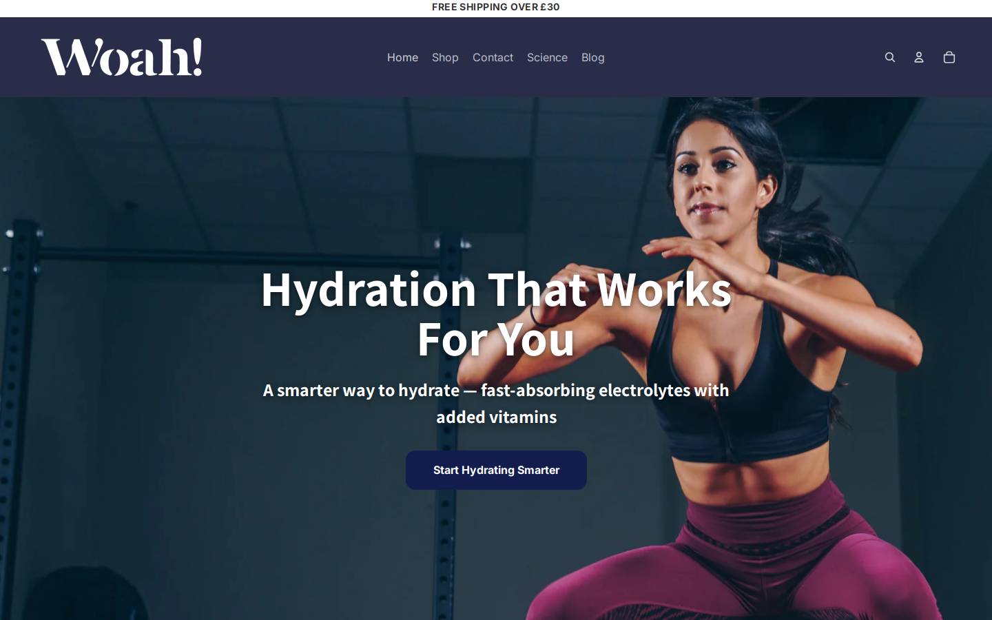 woahhydration.com homepage screenshot