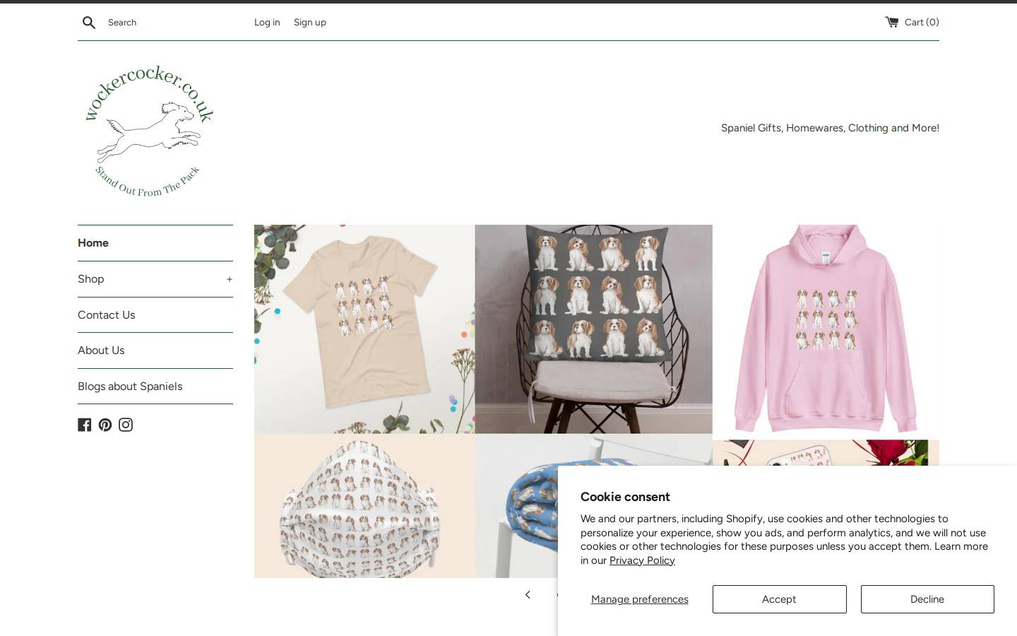 wockercocker.com homepage screenshot
