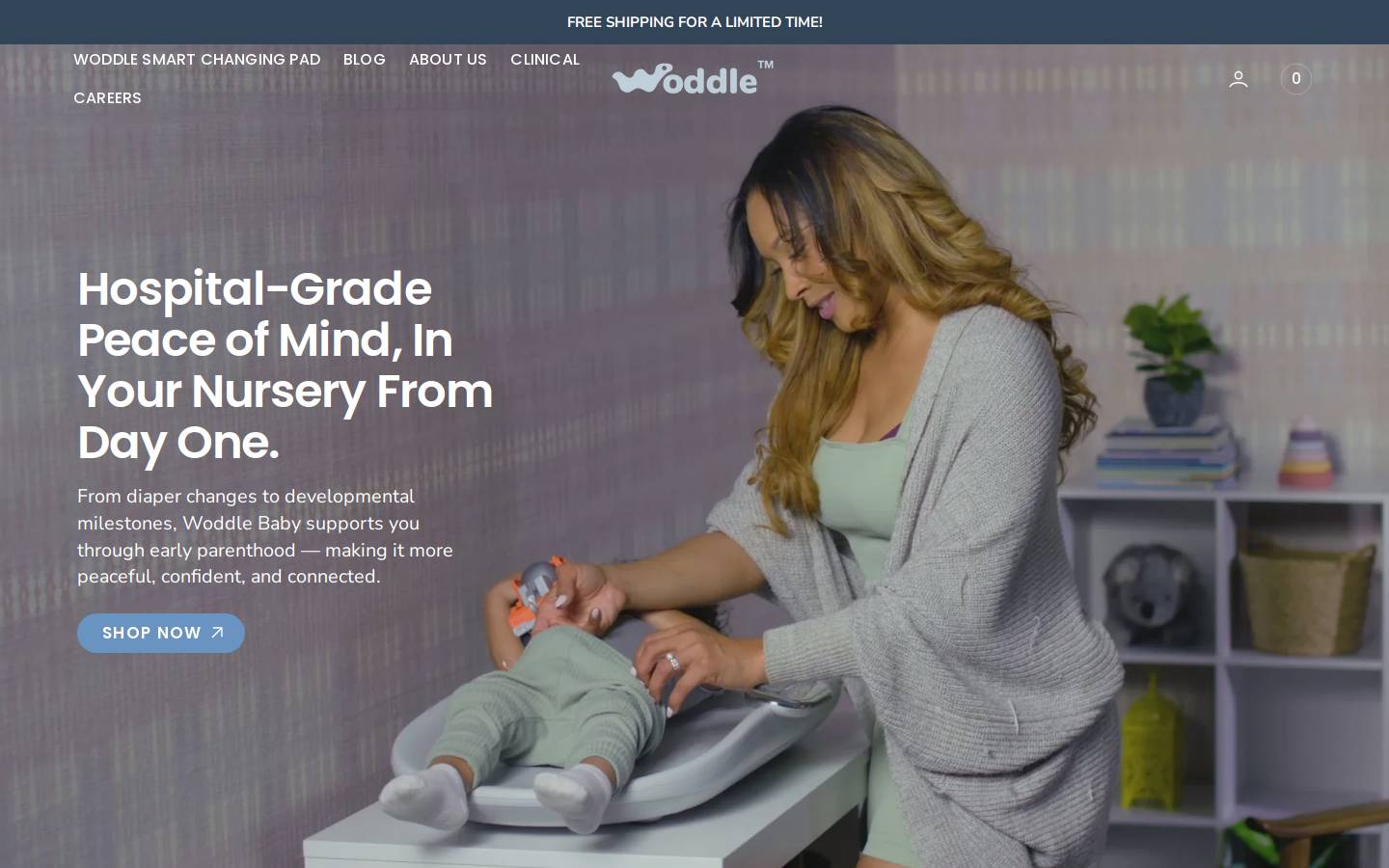 Woddlebaby homepage screenshot