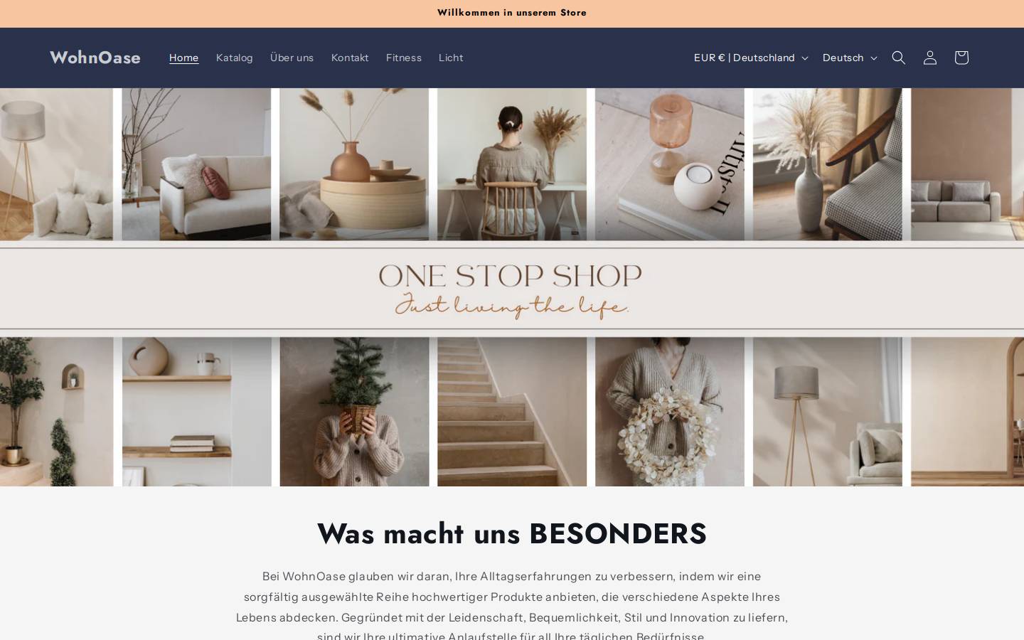 wohnoase.eu homepage screenshot