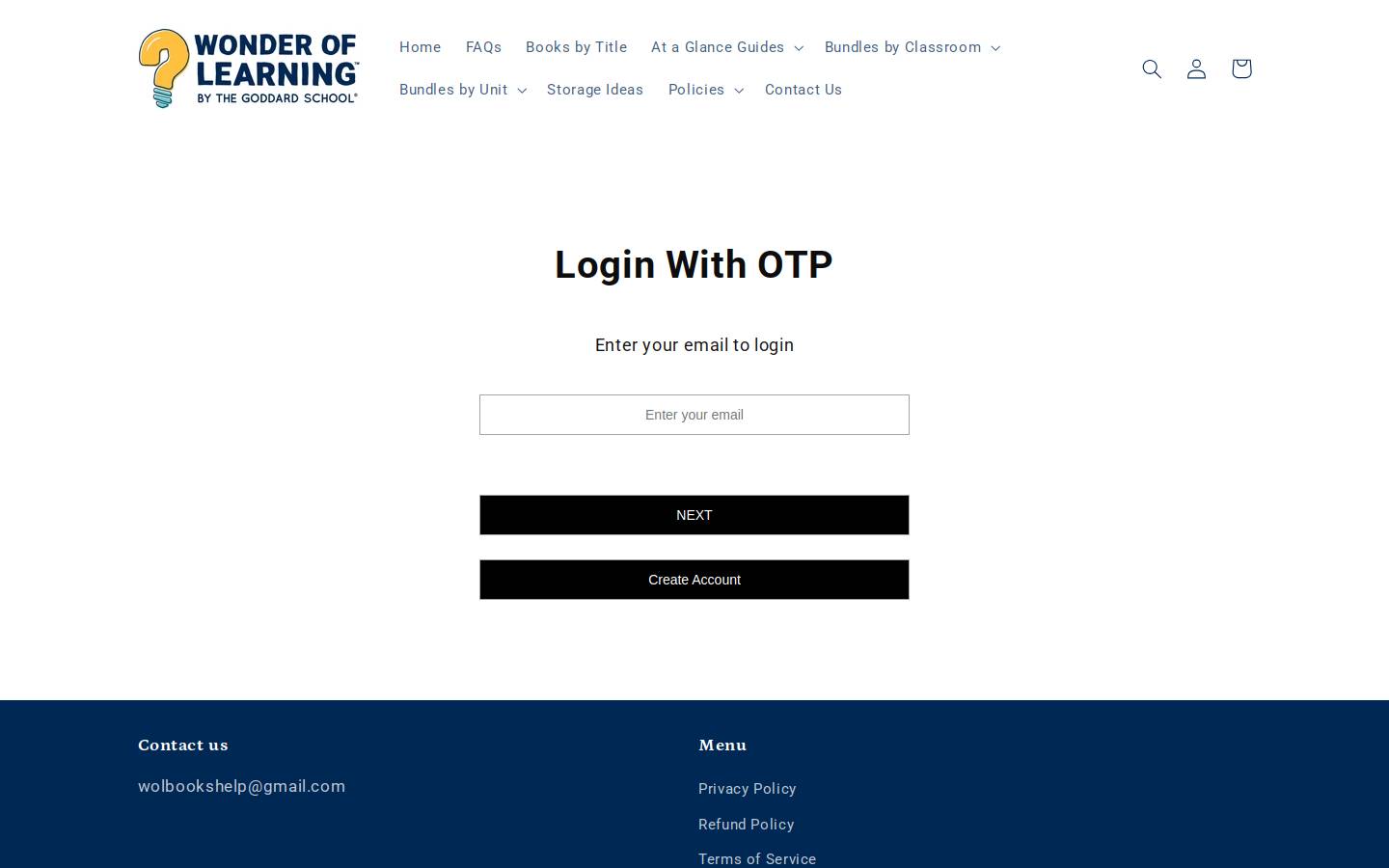 wolcurriculumbooks.com homepage screenshot