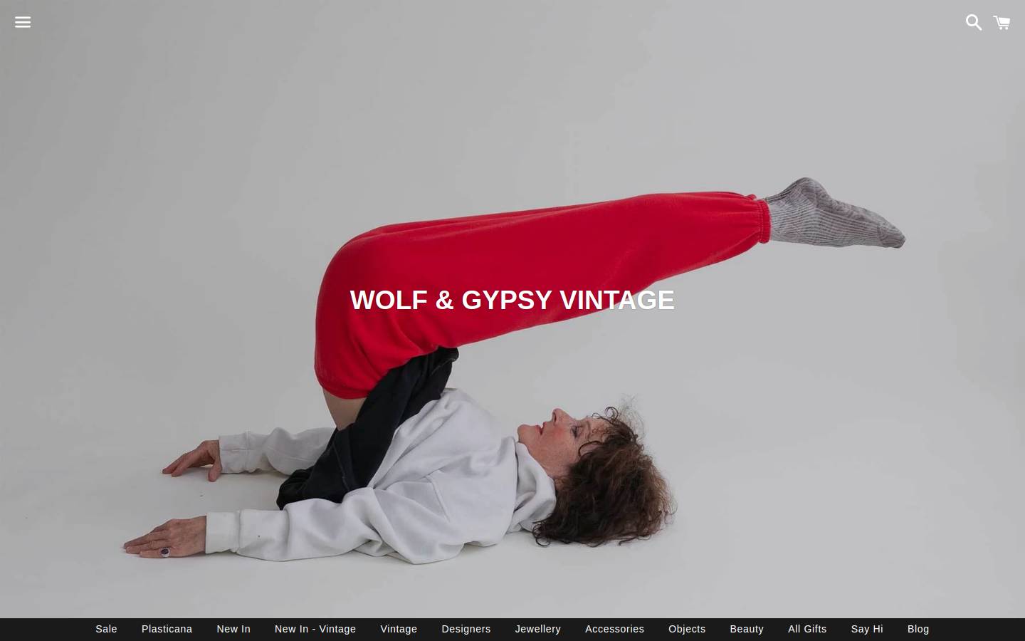wolfandgypsyvintage.co.uk homepage screenshot