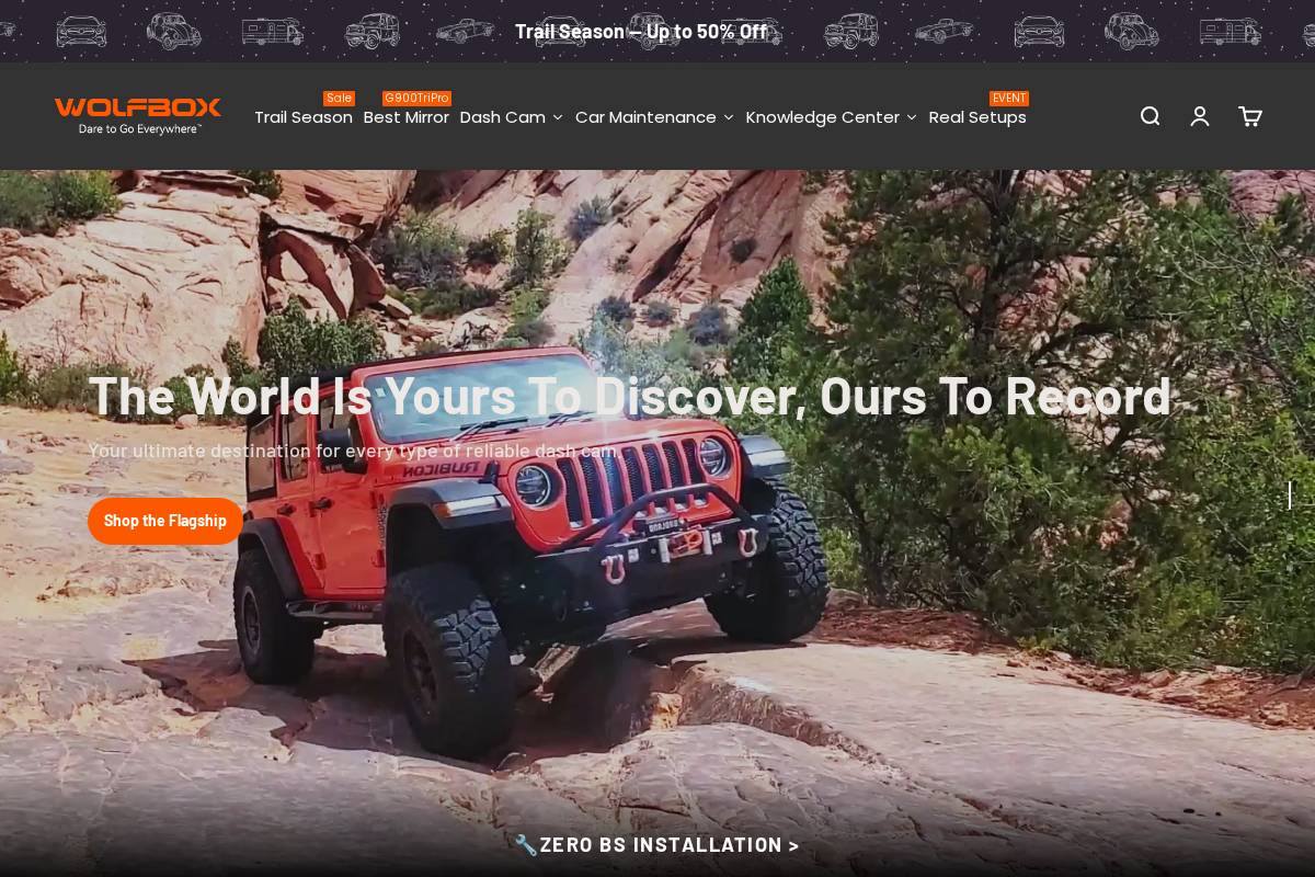 WOLFBOX homepage screenshot