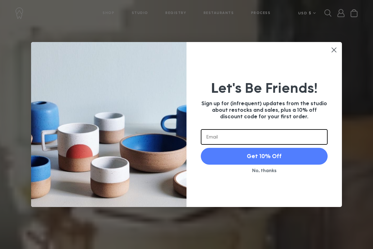 Wolf Ceramics homepage screenshot