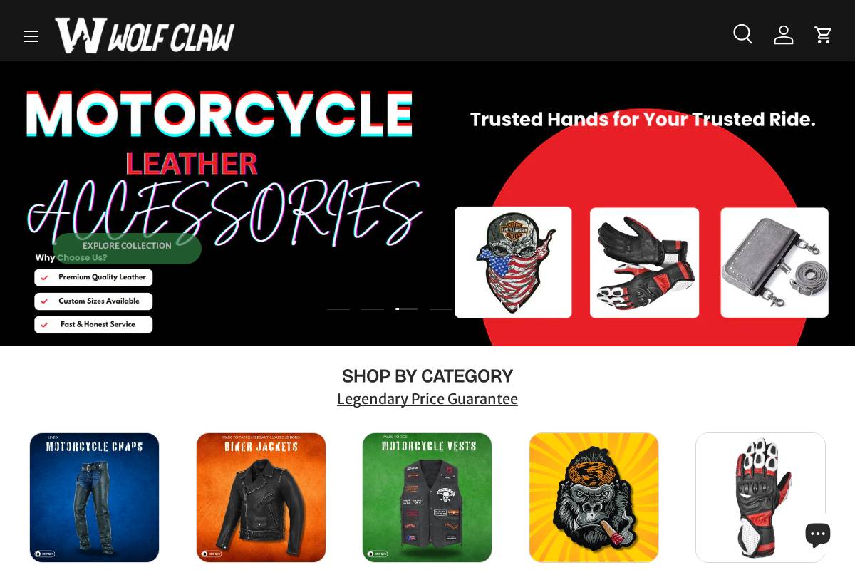 wolfclaw.us homepage screenshot