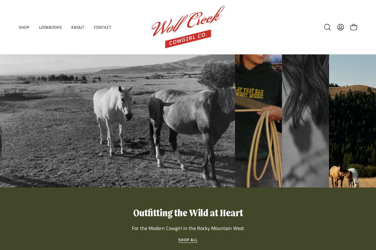 wolfcreekcowgirlco.com homepage screenshot