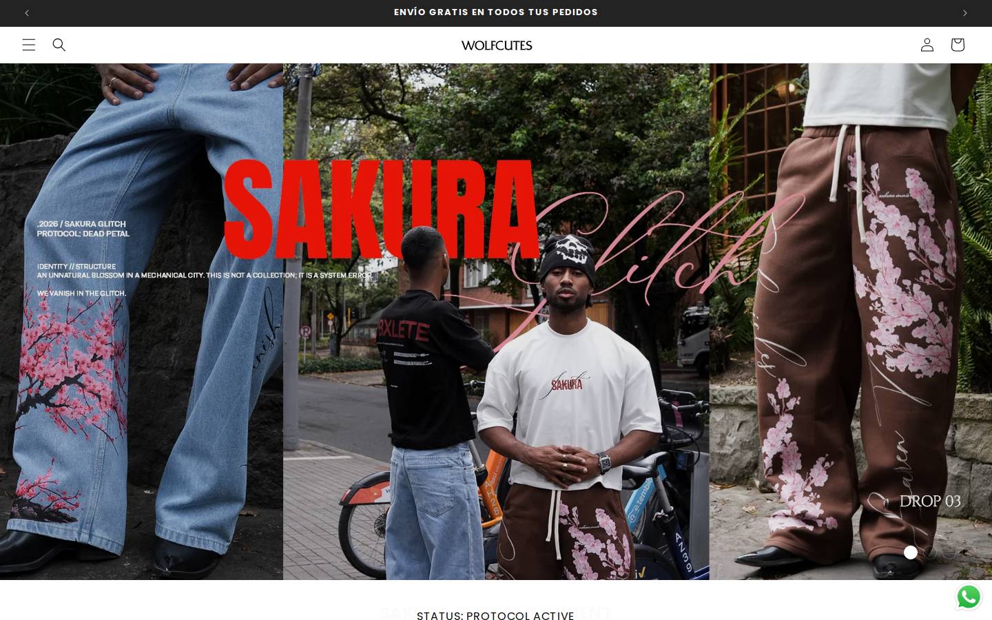wolfcutesshop.com homepage screenshot