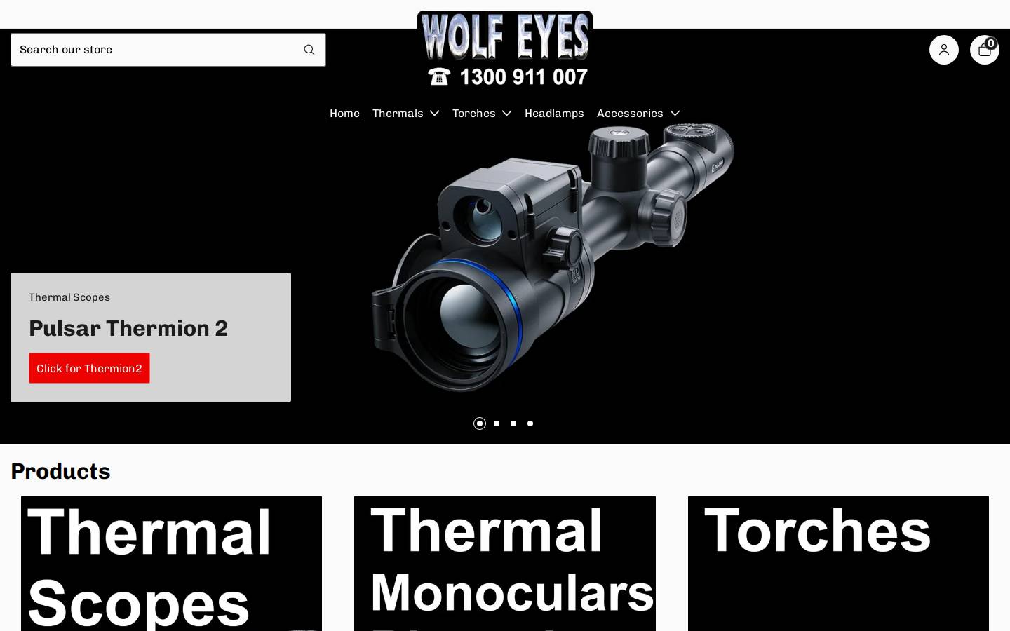 Wolf Eyes homepage screenshot