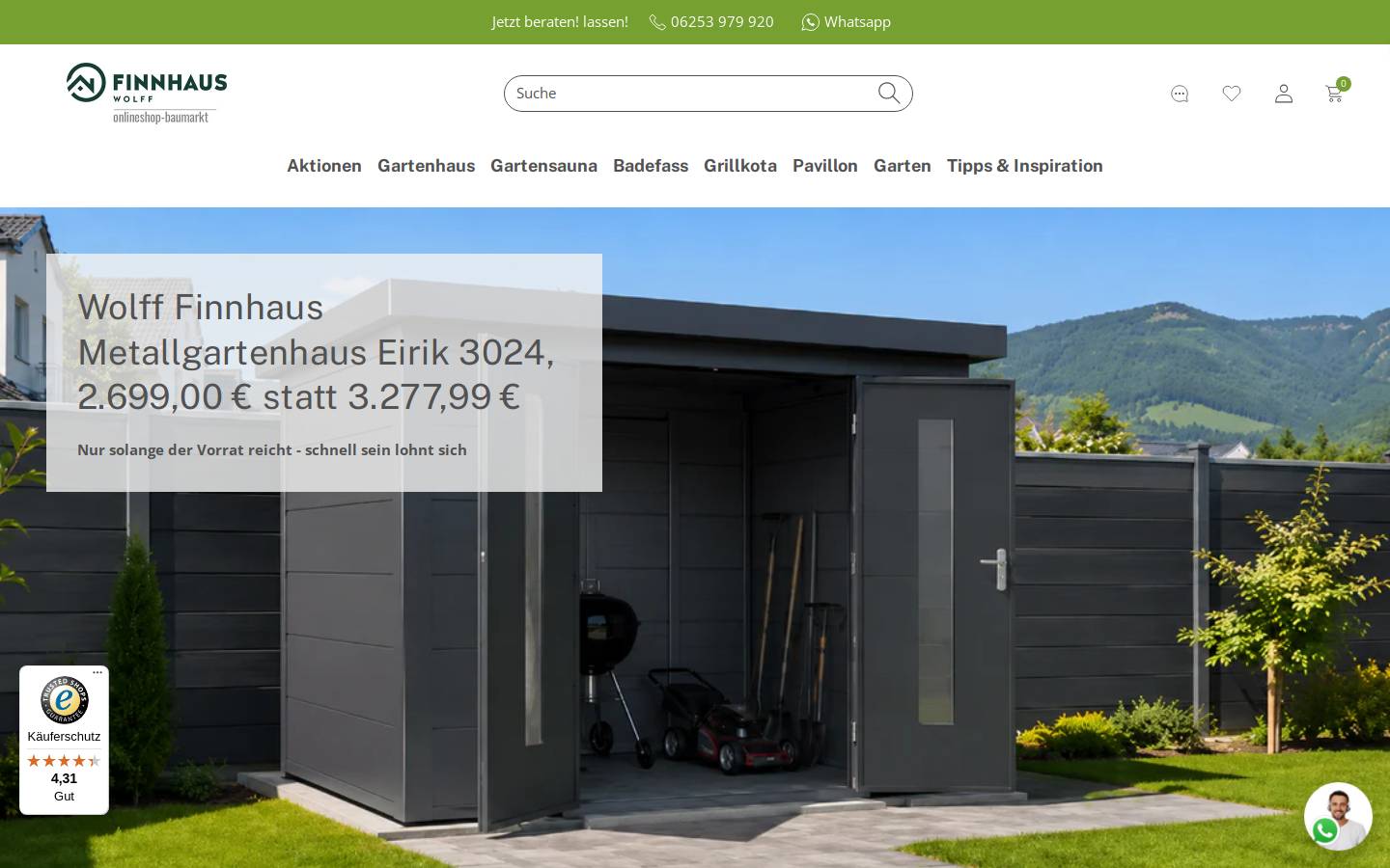 wolff-finnhaus.center homepage screenshot