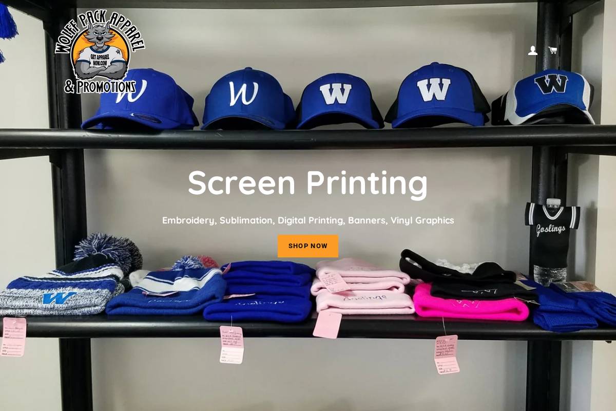wolffpackapparel.com homepage screenshot