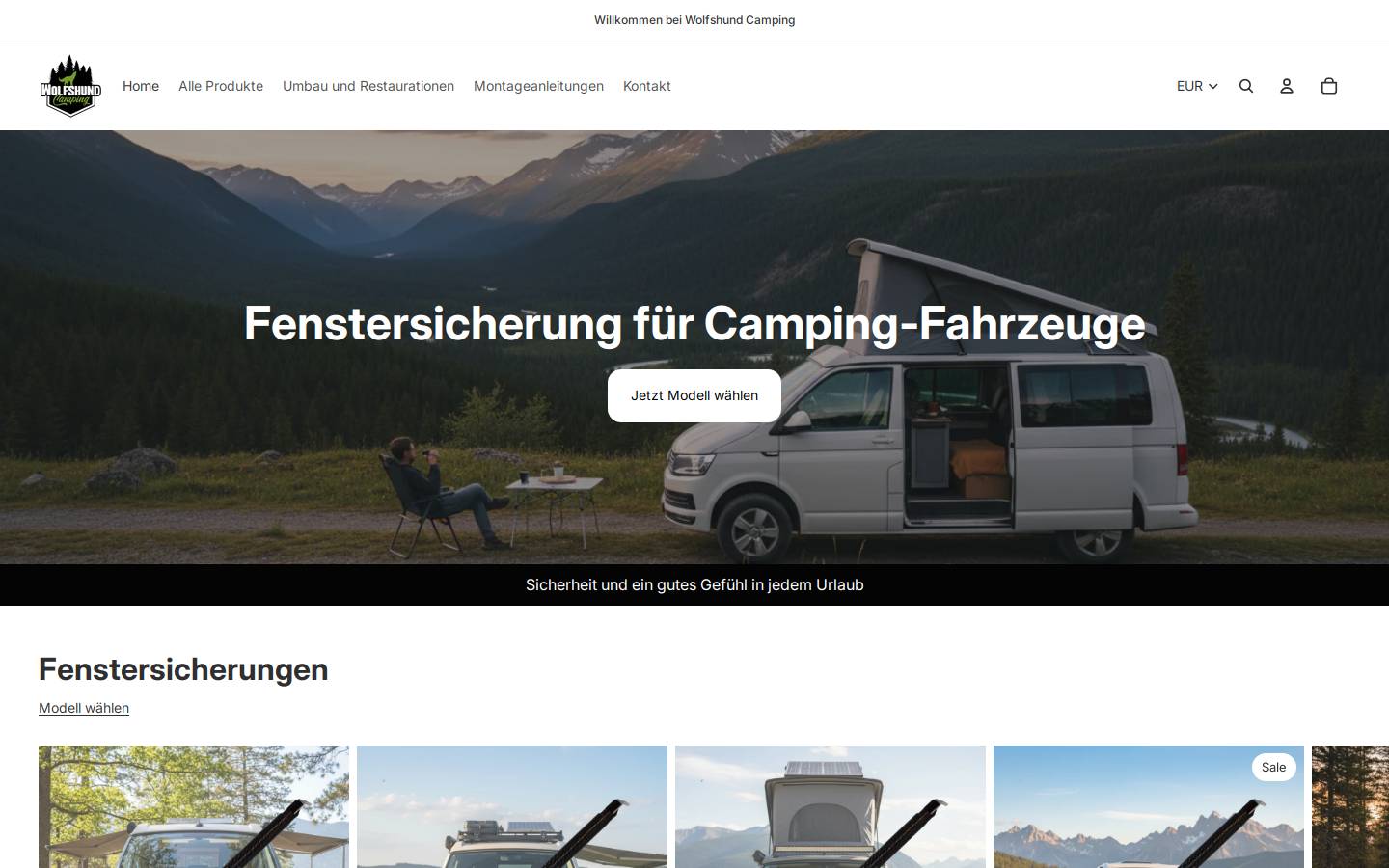 wolfshund-camping.de homepage screenshot