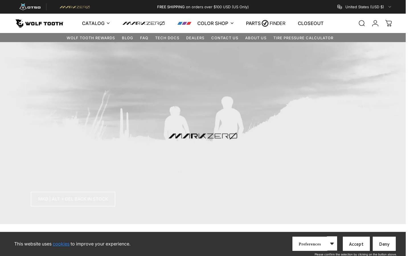 Wolf Tooth homepage screenshot