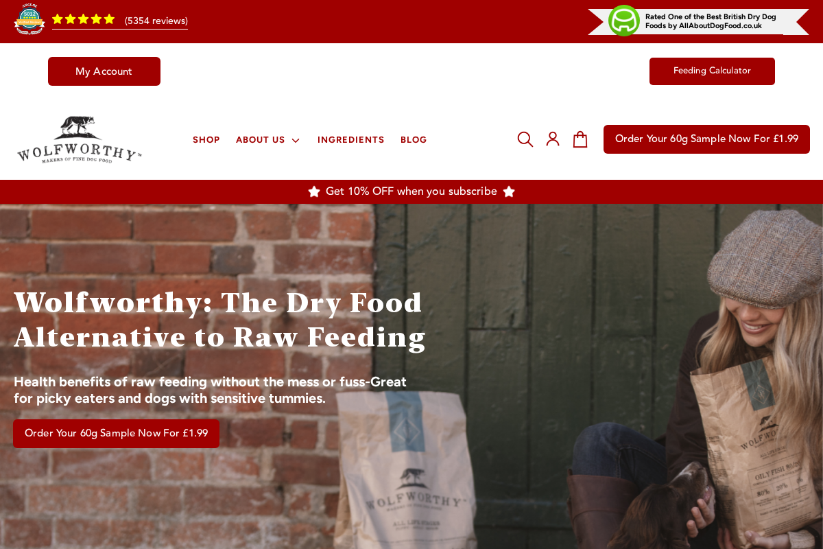 wolfworthy.co.uk homepage screenshot