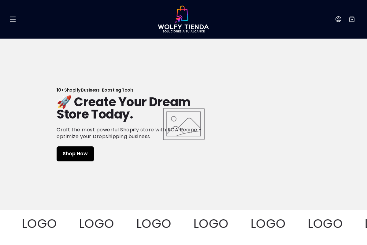 wolfytienda homepage screenshot