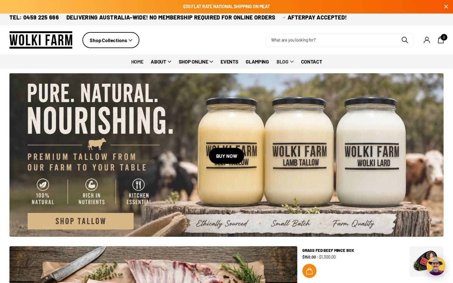 wolkifarm.com.au homepage screenshot
