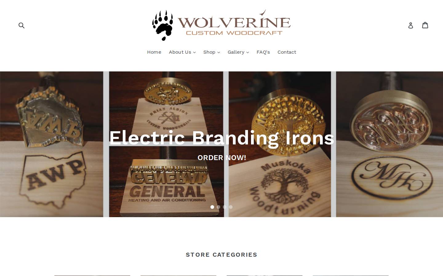 wolverinewoodcraft.com homepage screenshot