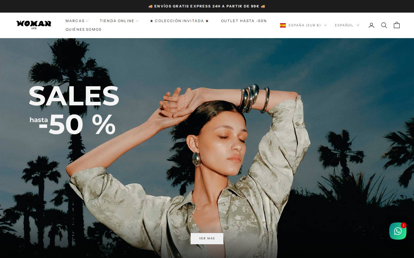 Woman Boutique homepage screenshot