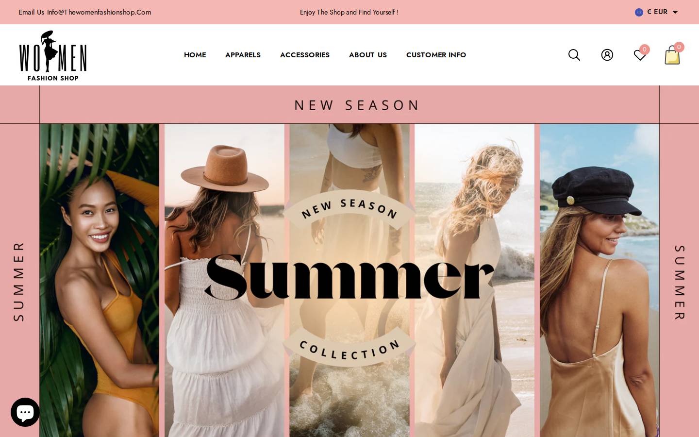 womanfashionshop.com homepage screenshot