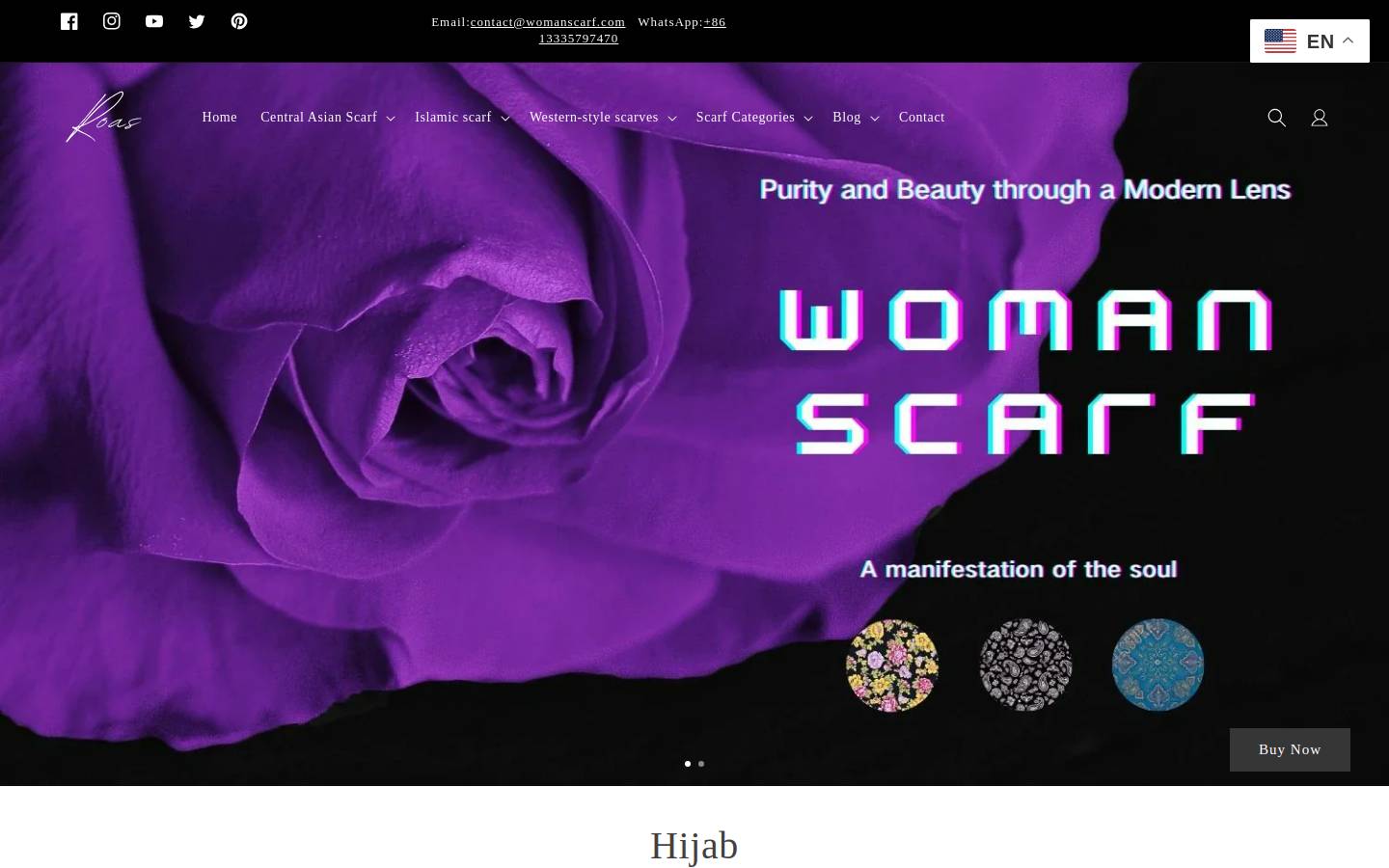 womanscarf.com homepage screenshot