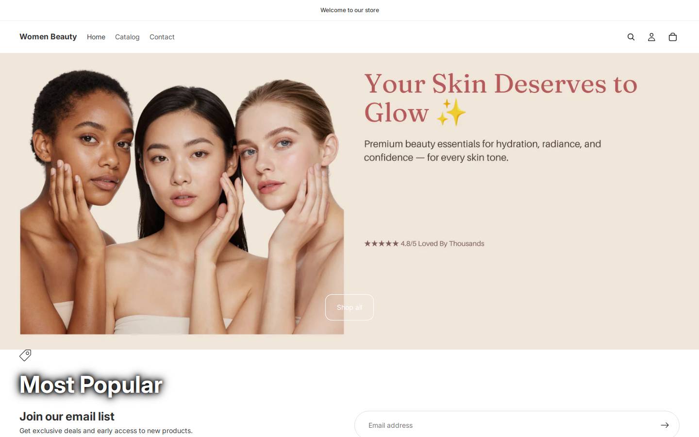 womenbeauty.store homepage screenshot