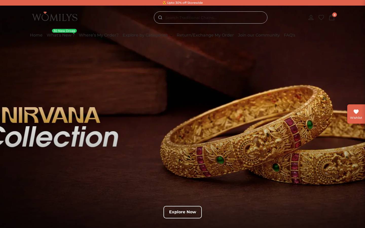 Womilys homepage screenshot