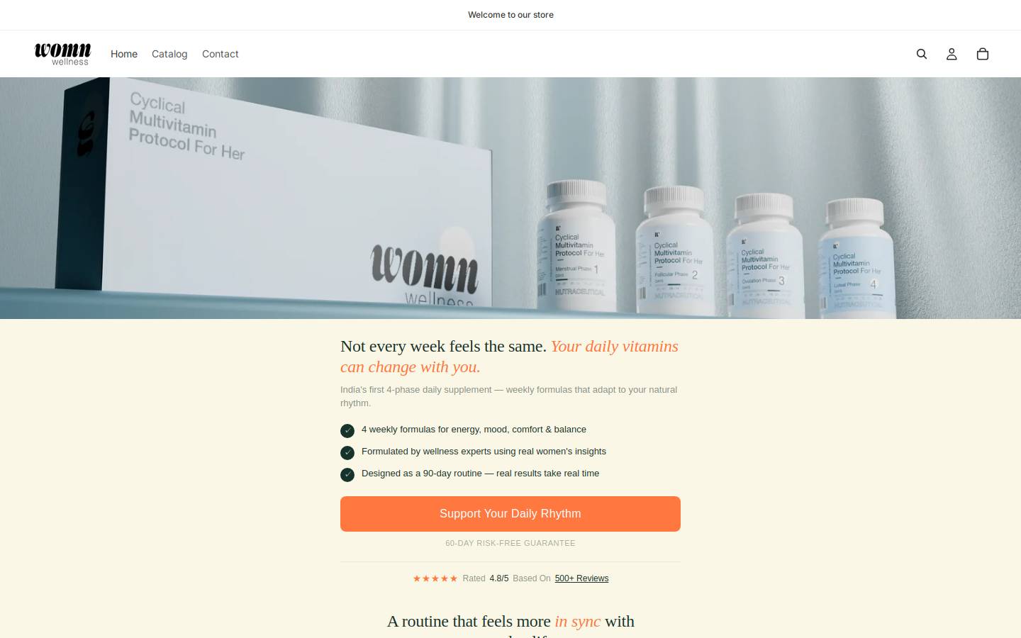 womn.co.in homepage screenshot