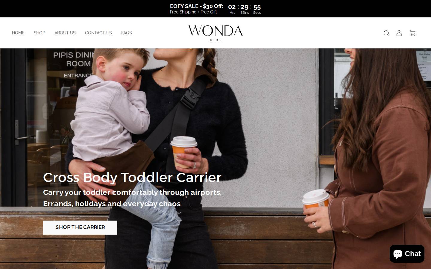 wondakids.com.au homepage screenshot