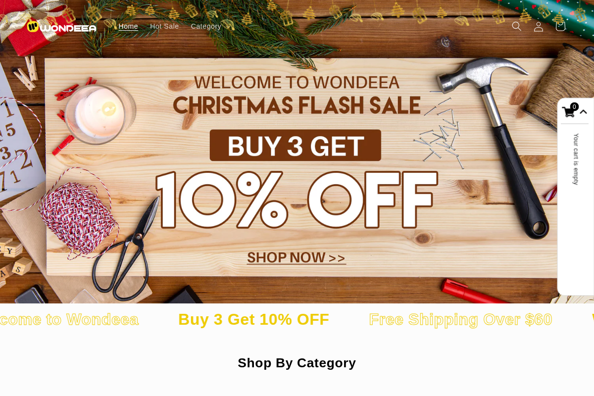 Wondeea homepage screenshot