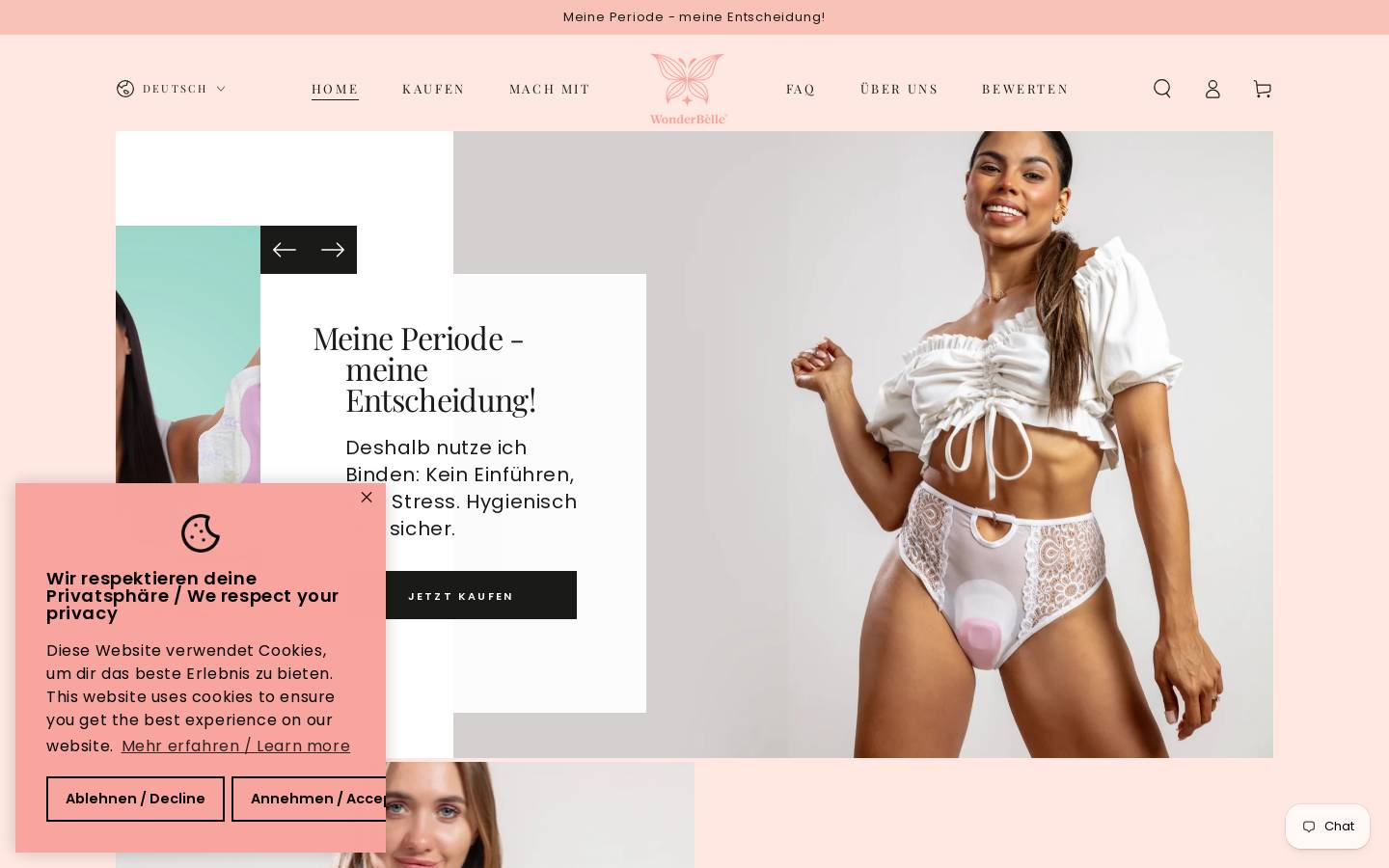 WonderBèlle - Beauty by Design GmbH homepage screenshot